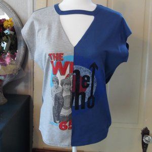 NWOT The Who Band Choker Neck Half & Half Graphic
